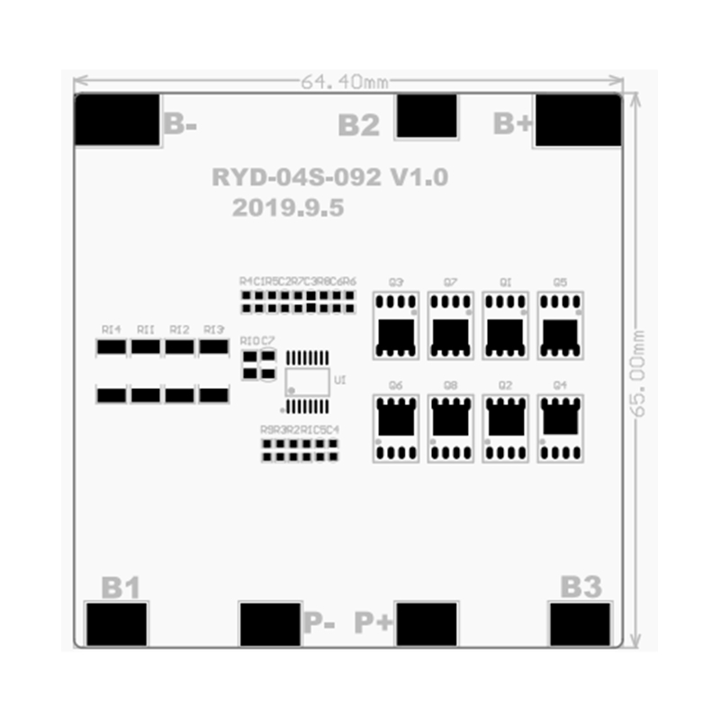RYD-04S-092 14.8V 3/20A 4串鋰離子電池BMS保護板